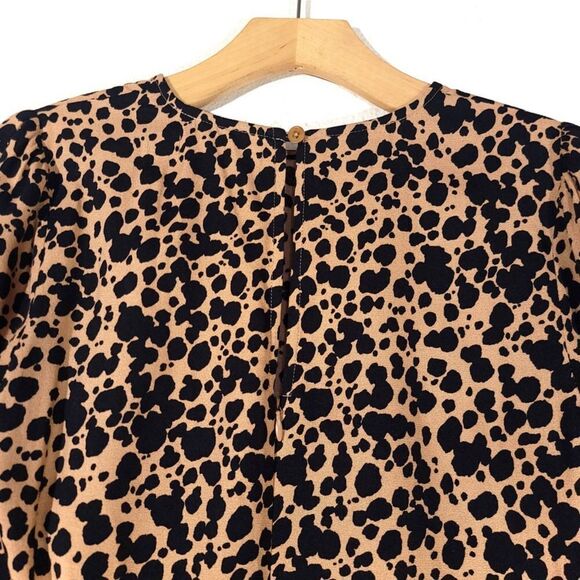 NEW Reformation Port Leopard Print Midi Dress Blitz Brown Animal French Girl - Picture 7 of 12